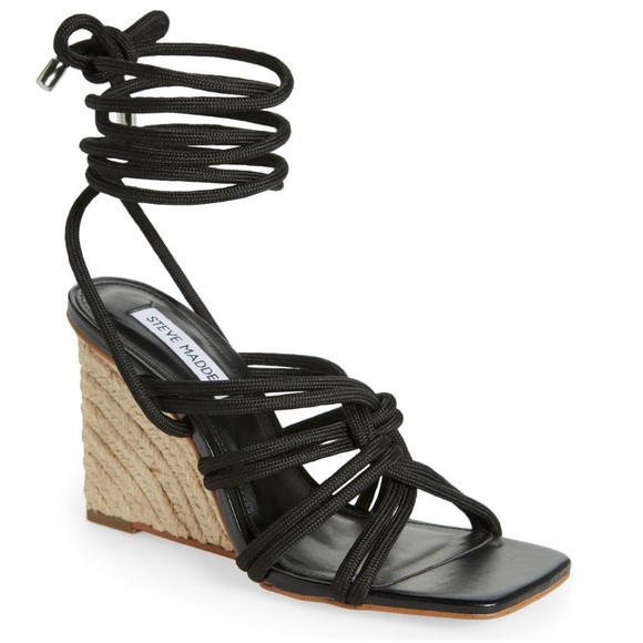 Steve Madden Shoes New Steve Madden Idolized Ankle Tie Jute Wedge